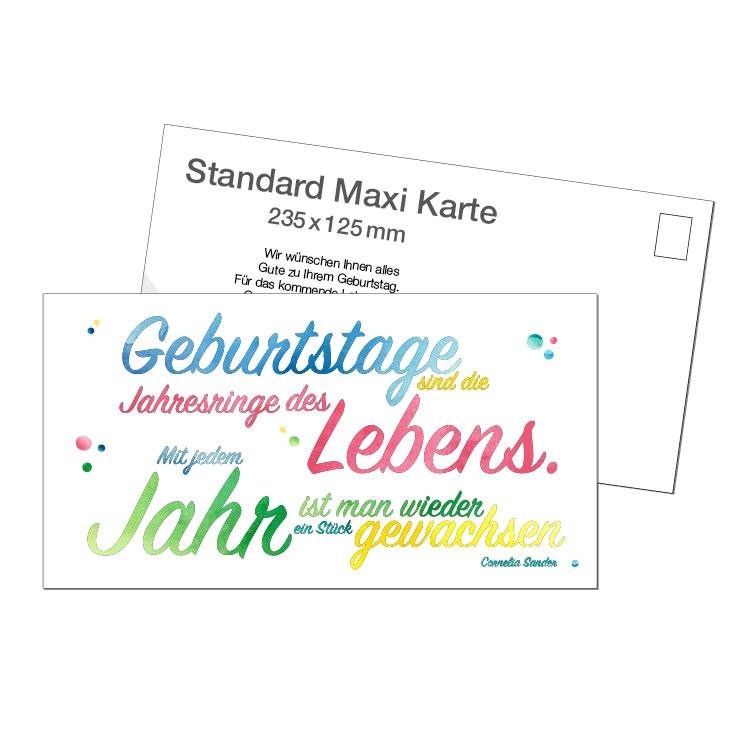 Geburtstagspostkarten Standard Maxi Ism Service Plus